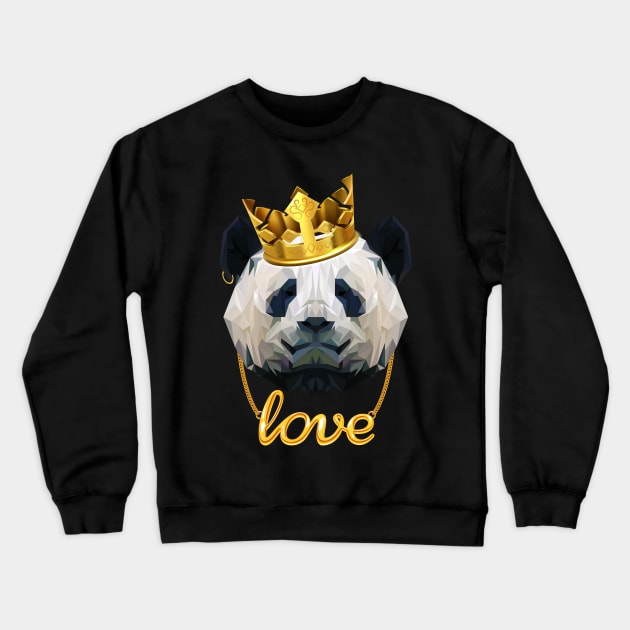 Panda King Gangster Crewneck Sweatshirt by LemoBoy